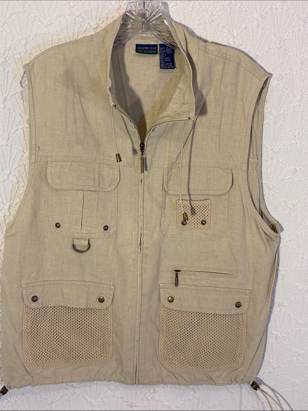 Activewear Men's Tan Utility Vest